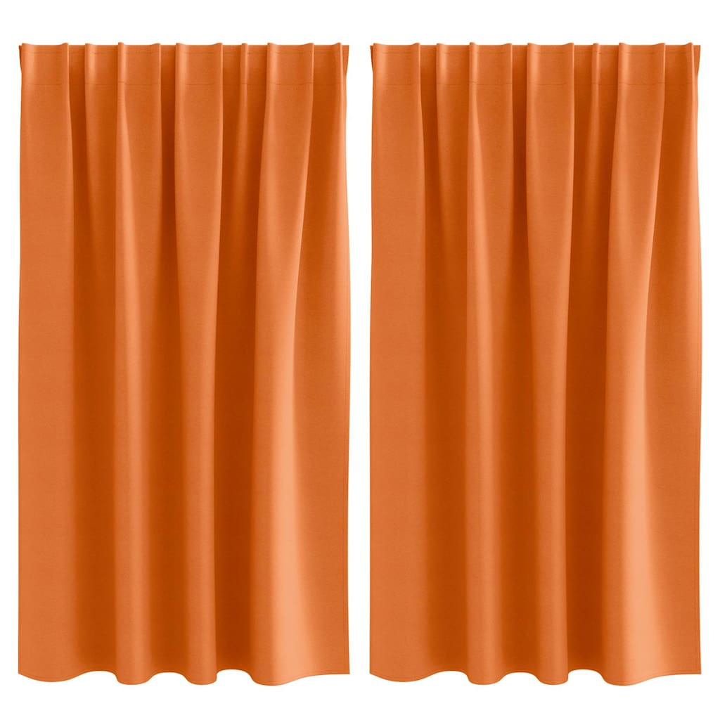 Verdunkelungs-Vorhänge mit Kopfband  2 pcs Beige 140 x 140 cm