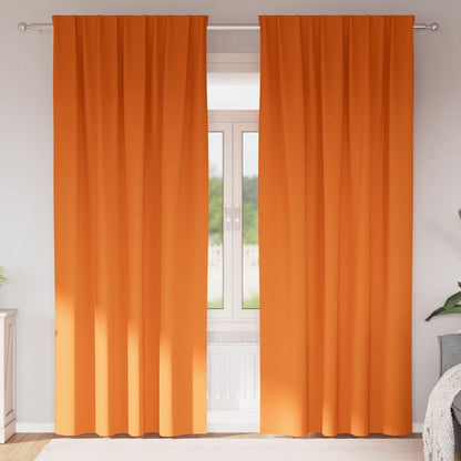 Verdunkelungs-Vorhänge mit Kopfband 2 pcs Beige 225 x 140 cm