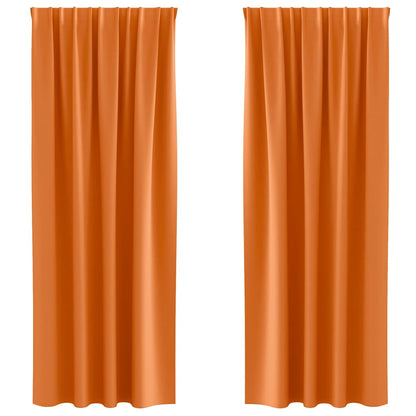 Verdunkelungs-Vorhänge mit Kopfband 2 pcs Beige 245 x 140 cm