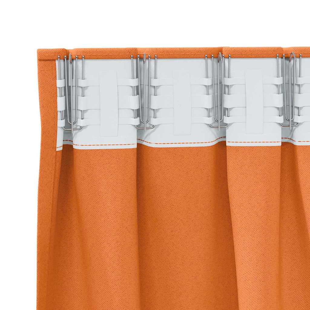 Verdunkelungs-Vorhänge mit Kopfband 2 pcs Beige 260 x 140 cm