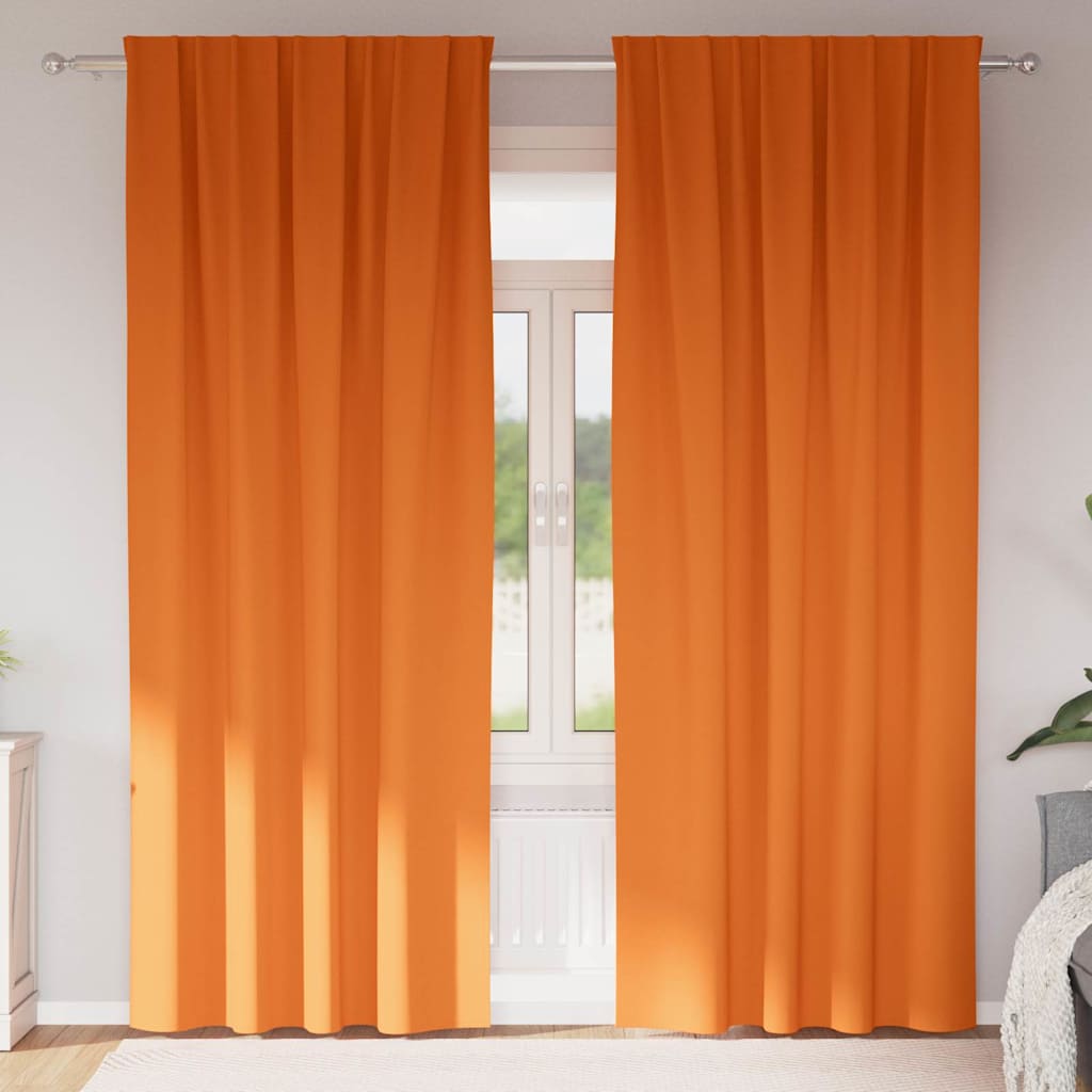 Verdunkelungs-Vorhänge mit Kopfband 2 pcs Beige 260 x 140 cm