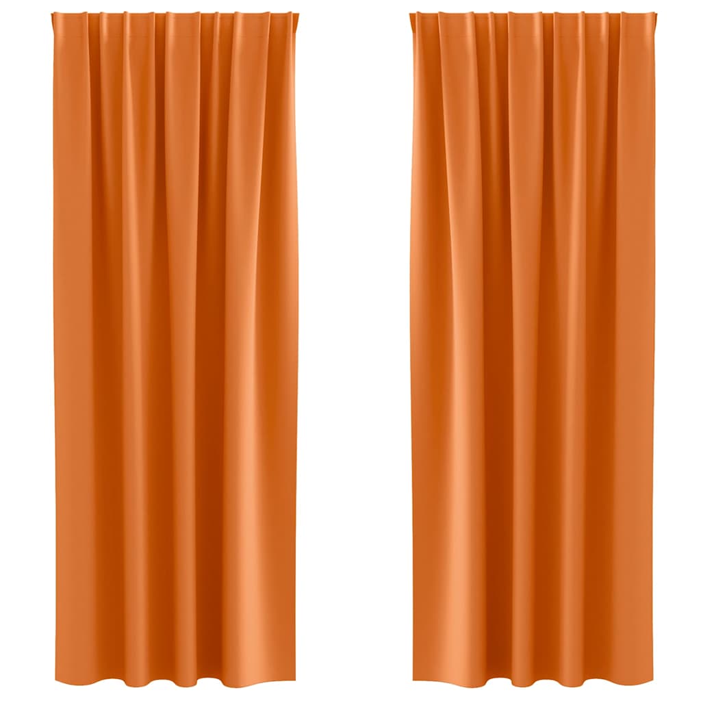 Verdunkelungs-Vorhänge mit Kopfband 2 pcs Beige 260 x 140 cm