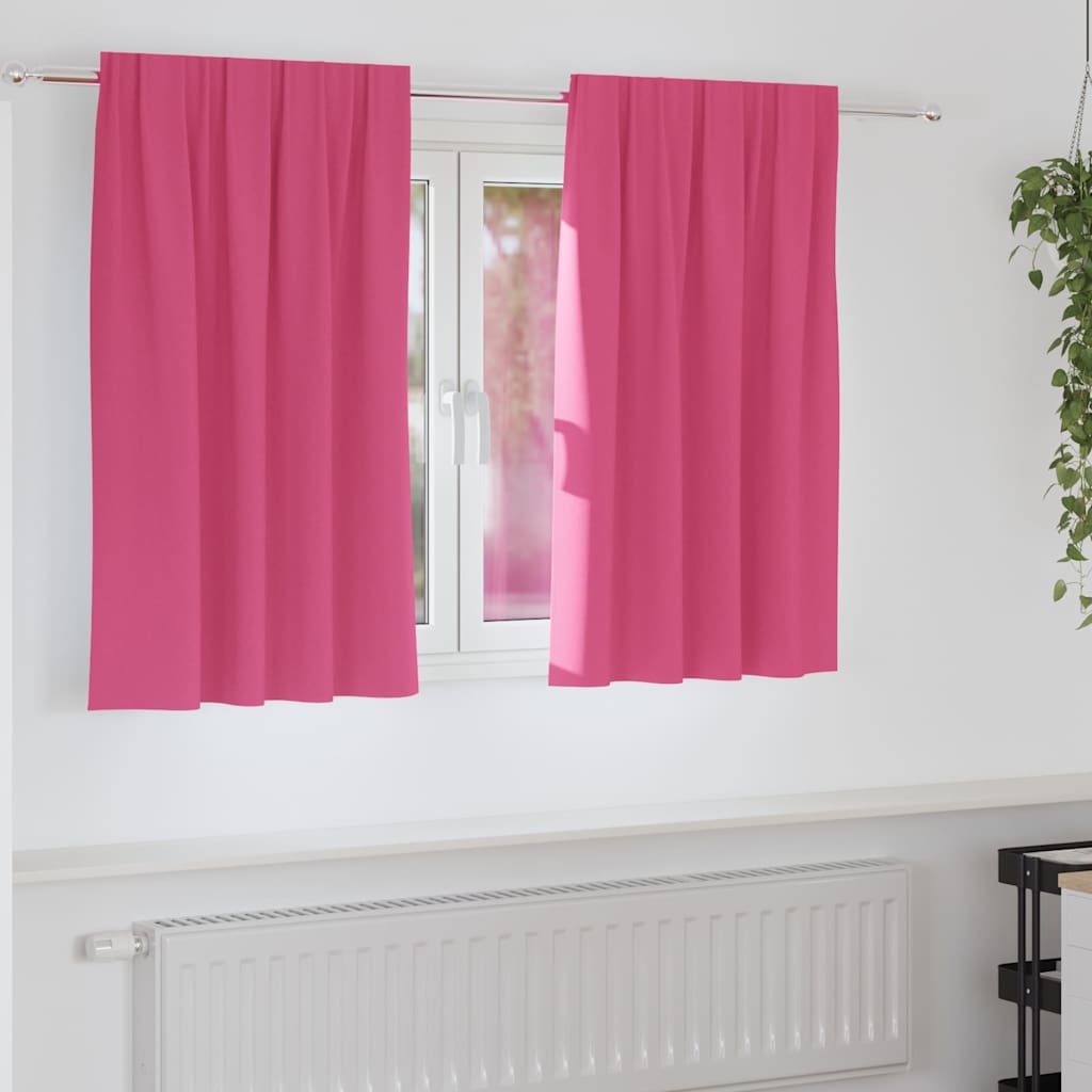 Verdunkelungs-Vorhänge mit Kopfband  2 pcs Beige 140 x 140 cm