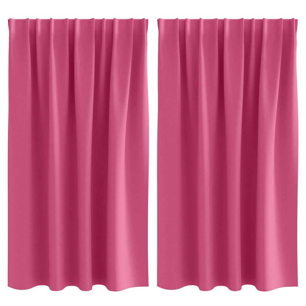 Verdunkelungs-Vorhänge mit Kopfband  2 pcs Beige 140 x 140 cm