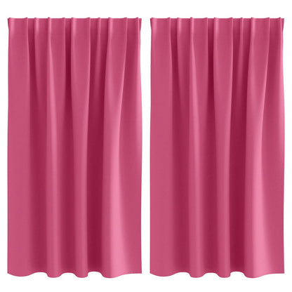 Verdunkelungs-Vorhänge mit Kopfband  2 pcs Beige 140 x 140 cm