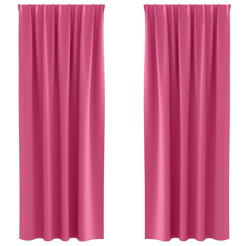 Verdunkelungs-Vorhänge mit Kopfband 2 pcs Beige 225 x 140 cm