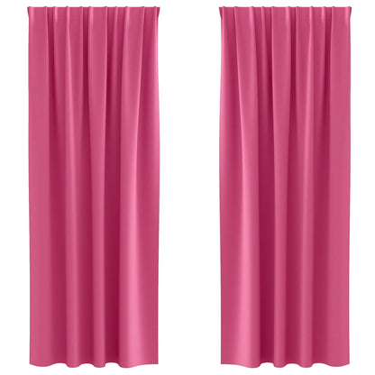 Verdunkelungs-Vorhänge mit Kopfband 2 pcs Beige 245 x 140 cm