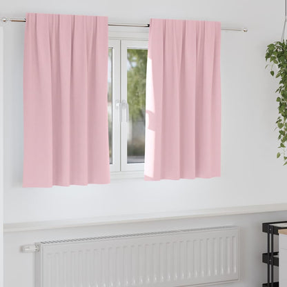 Verdunkelungs-Vorhänge mit Kopfband  2 pcs Beige 140 x 140 cm