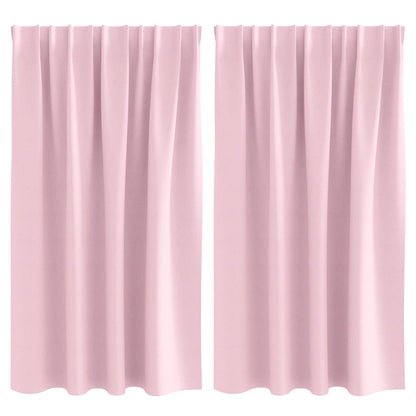 Verdunkelungs-Vorhänge mit Kopfband  2 pcs Beige 140 x 140 cm