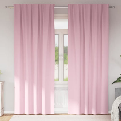 Verdunkelungs-Vorhänge mit Kopfband 2 pcs Beige 245 x 140 cm