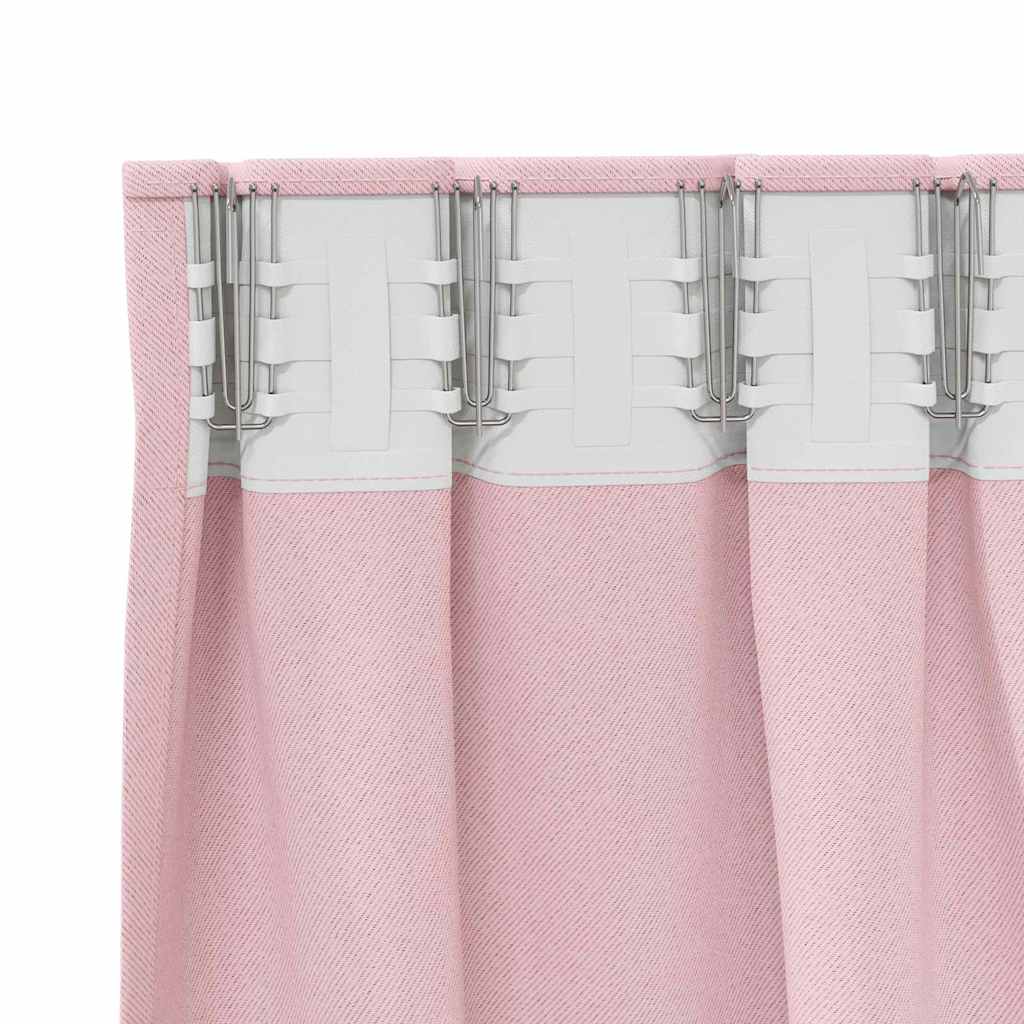 Verdunkelungs-Vorhänge mit Kopfband 2 pcs Beige 260 x 140 cm
