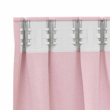 Verdunkelungs-Vorhänge mit Kopfband 2 pcs Beige 260 x 140 cm