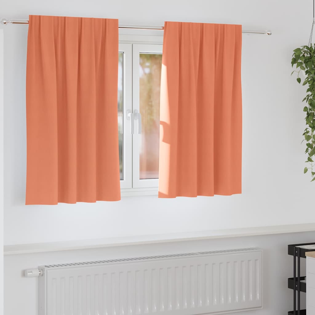 Verdunkelungs-Vorhänge mit Kopfband  2 pcs Beige 140 x 140 cm
