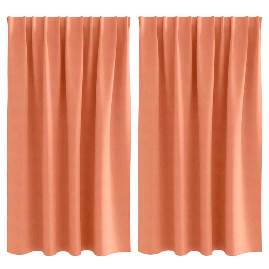 Verdunkelungs-Vorhänge mit Kopfband  2 pcs Beige 140 x 140 cm