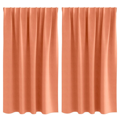 Verdunkelungs-Vorhänge mit Kopfband  2 pcs Beige 140 x 140 cm