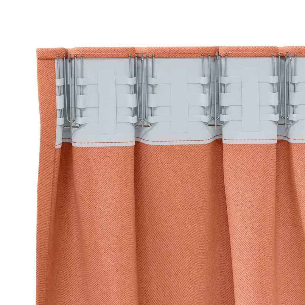Verdunkelungs-Vorhänge mit Kopfband 2 pcs Beige 225 x 140 cm