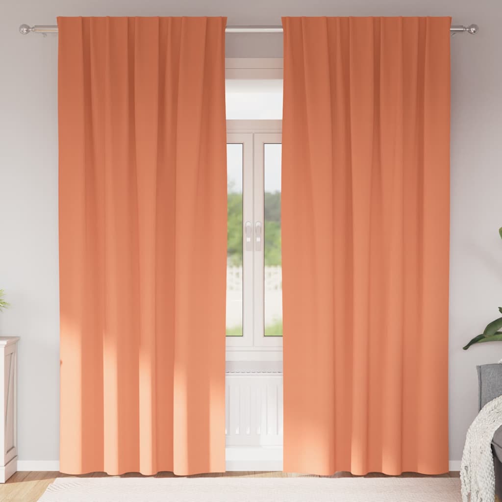Verdunkelungs-Vorhänge mit Kopfband 2 pcs Beige 260 x 140 cm