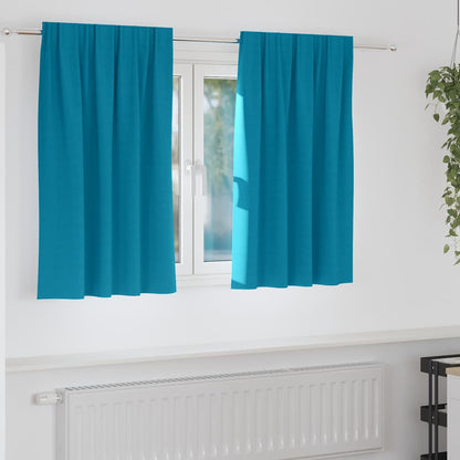 Verdunkelungs-Vorhänge mit Kopfband  2 pcs Beige 140 x 140 cm