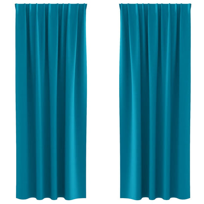 Verdunkelungs-Vorhänge mit Kopfband 2 pcs Beige 225 x 140 cm