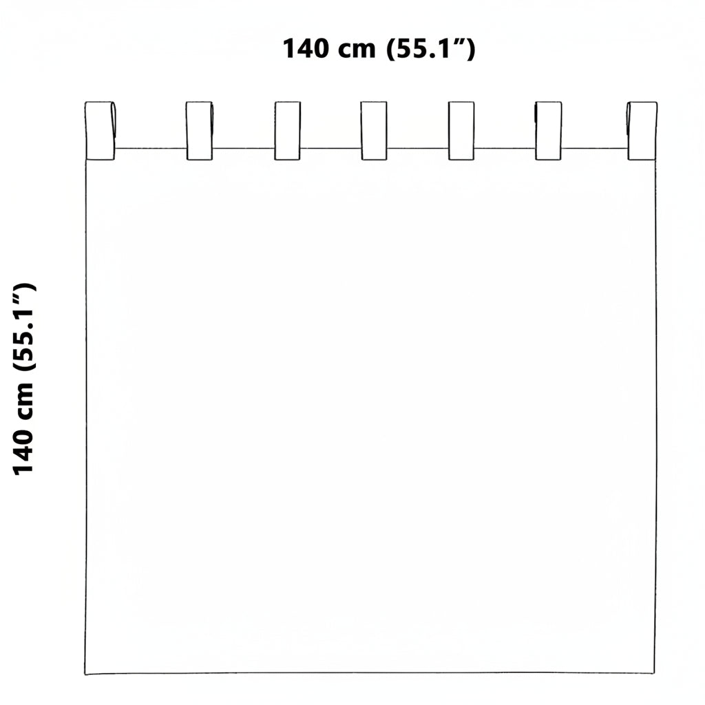 Verdunkelungs-Vorhänge mit Ringen 2 pcs Beige 140 x 140 cm