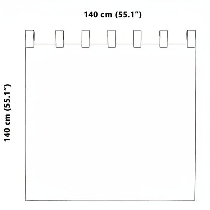 Verdunkelungs-Vorhänge mit Ringen 2 pcs Beige 140 x 140 cm