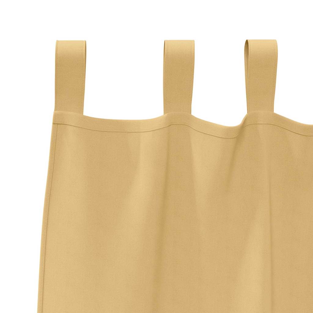 Verdunkelungs-Vorhänge mit Schlaufen 2 pcs Beige 260 x 140 cm