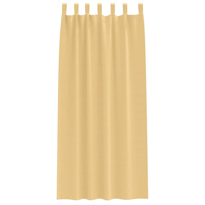 Verdunkelungs-Vorhänge mit Schlaufen 2 pcs Beige 260 x 140 cm