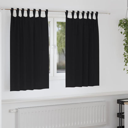 Verdunkelungs-Vorhänge mit Ringen 2 pcs Beige 140 x 140 cm