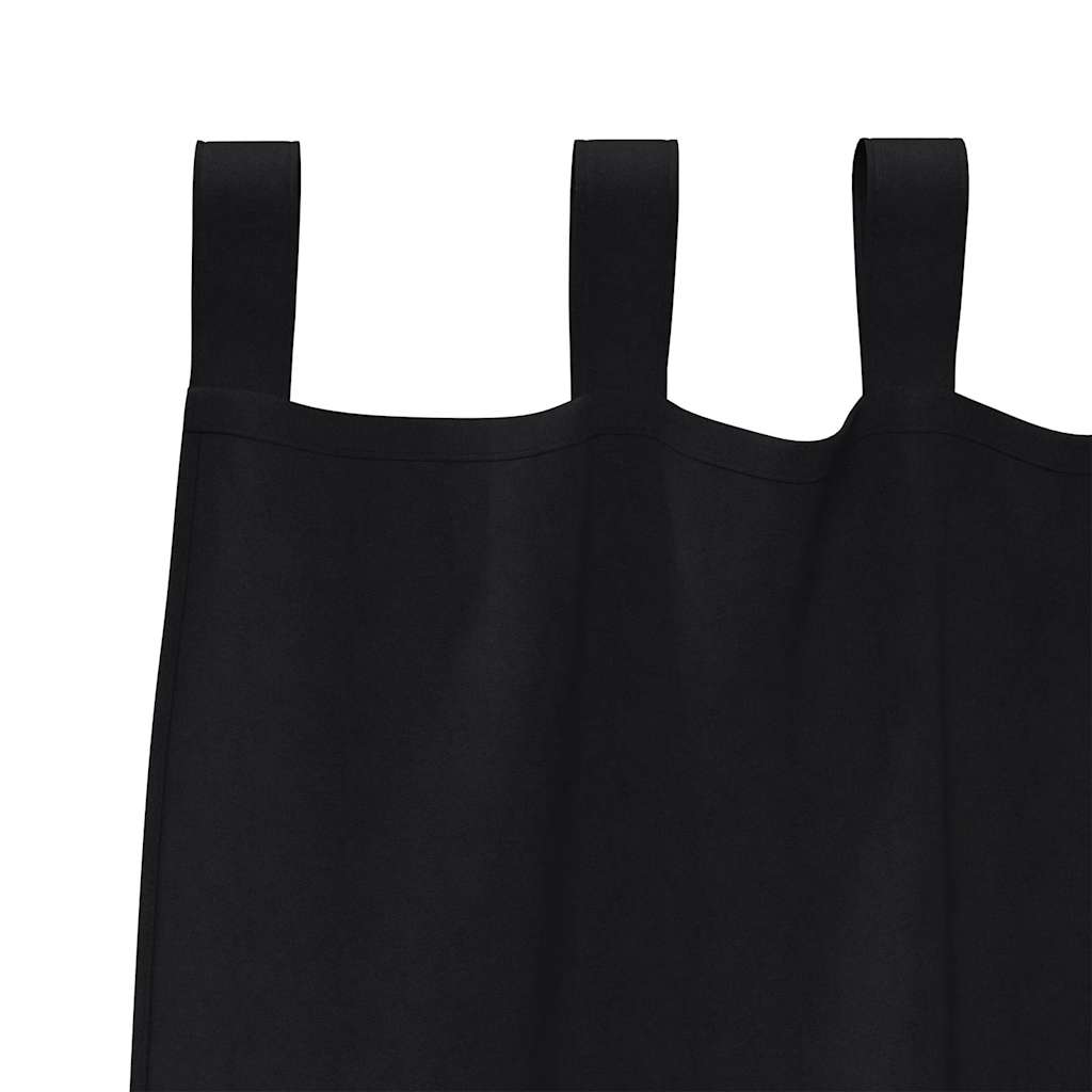 Verdunkelungs-Vorhänge mit Schlaufen 2 pcs Beige 260 x 140 cm