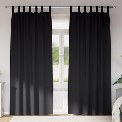 Verdunkelungs-Vorhänge mit Schlaufen 2 pcs Beige 260 x 140 cm