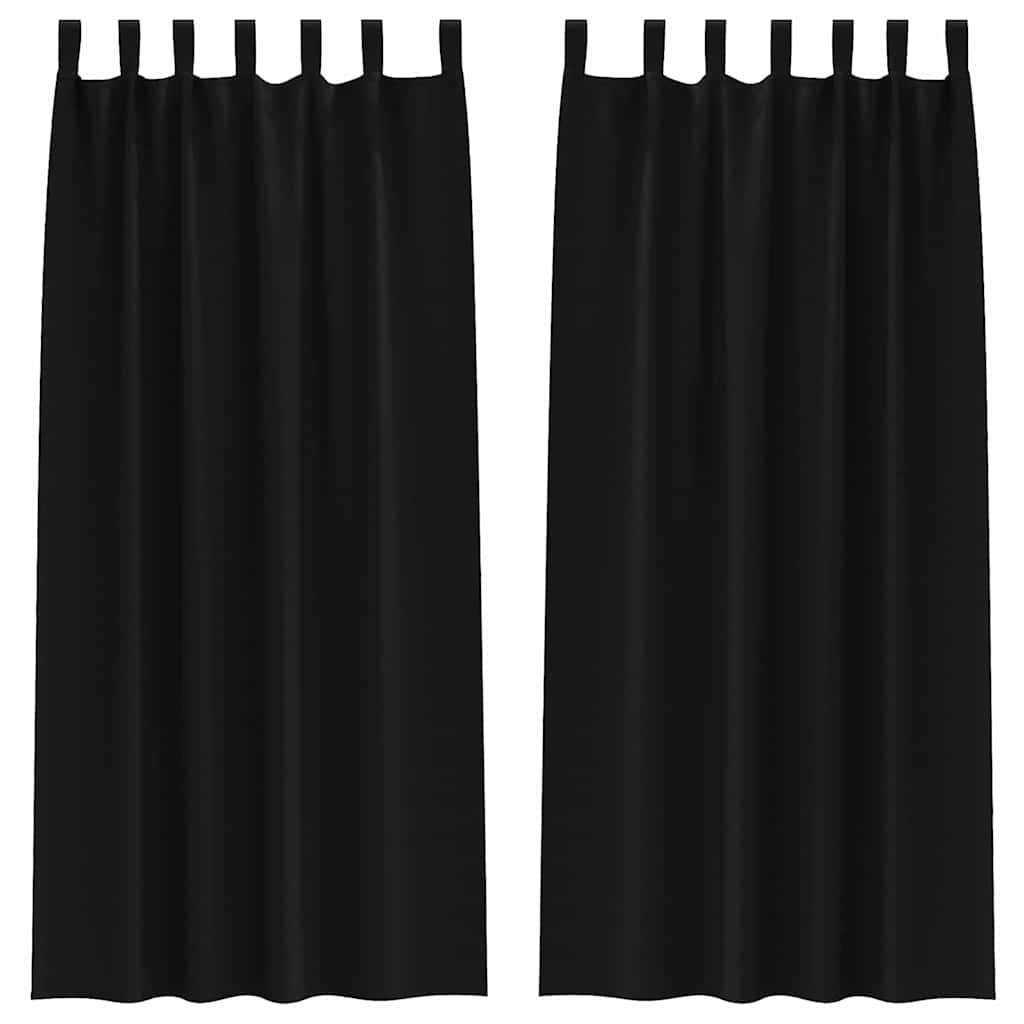 Verdunkelungs-Vorhänge mit Schlaufen 2 pcs Beige 260 x 140 cm