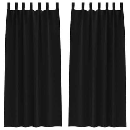 Verdunkelungs-Vorhänge mit Schlaufen 2 pcs Beige 260 x 140 cm