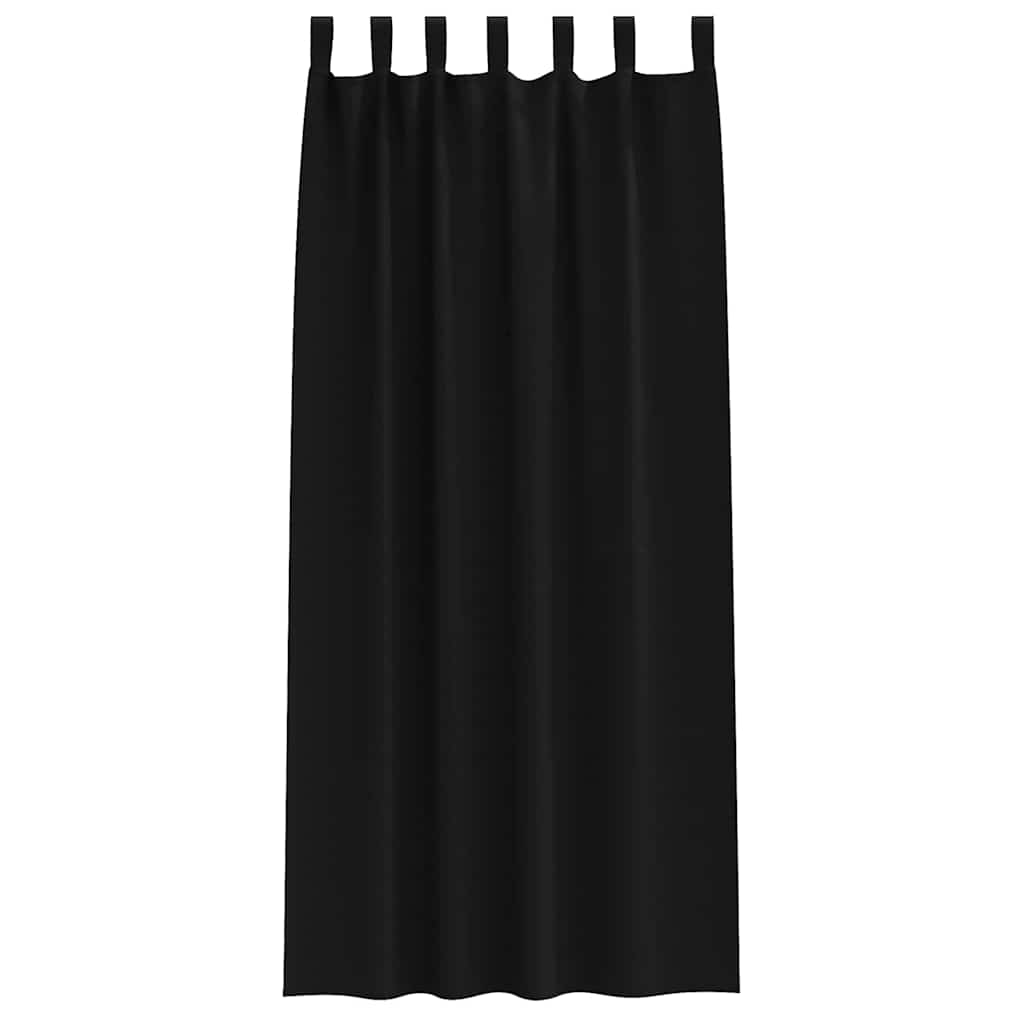 Verdunkelungs-Vorhänge mit Schlaufen 2 pcs Beige 260 x 140 cm