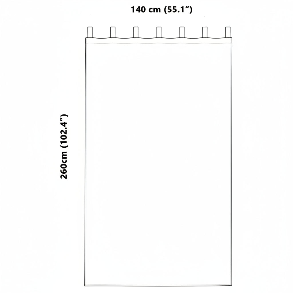 Verdunkelungs-Vorhänge mit Schlaufen 2 pcs Beige 260 x 140 cm