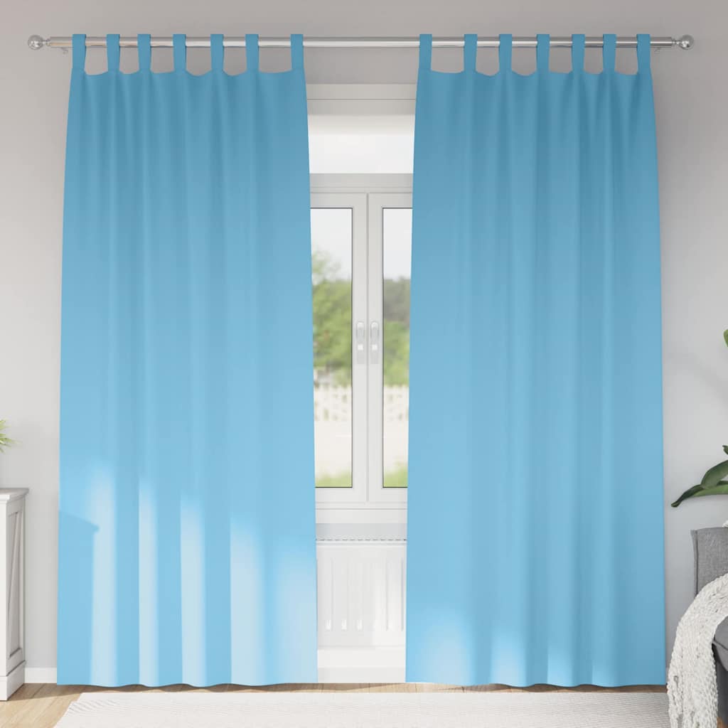 Verdunkelungs-Vorhänge mit Schlaufen 2 pcs Beige 260 x 140 cm