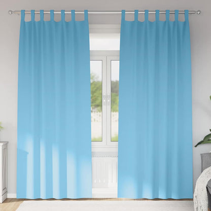 Verdunkelungs-Vorhänge mit Schlaufen 2 pcs Beige 260 x 140 cm