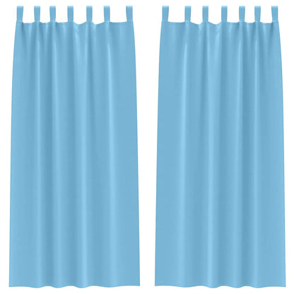 Verdunkelungs-Vorhänge mit Schlaufen 2 pcs Beige 260 x 140 cm