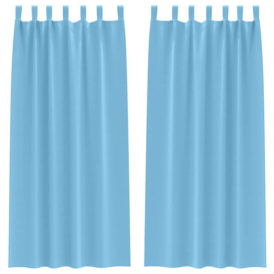 Verdunkelungs-Vorhänge mit Schlaufen 2 pcs Beige 260 x 140 cm
