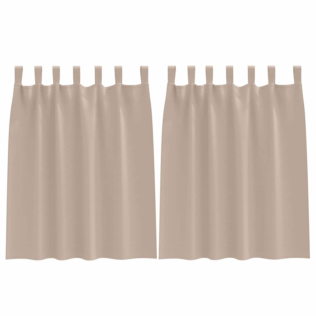 Verdunkelungs-Vorhänge mit Ringen 2 pcs Beige 140 x 140 cm