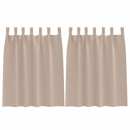 Verdunkelungs-Vorhänge mit Ringen 2 pcs Beige 140 x 140 cm