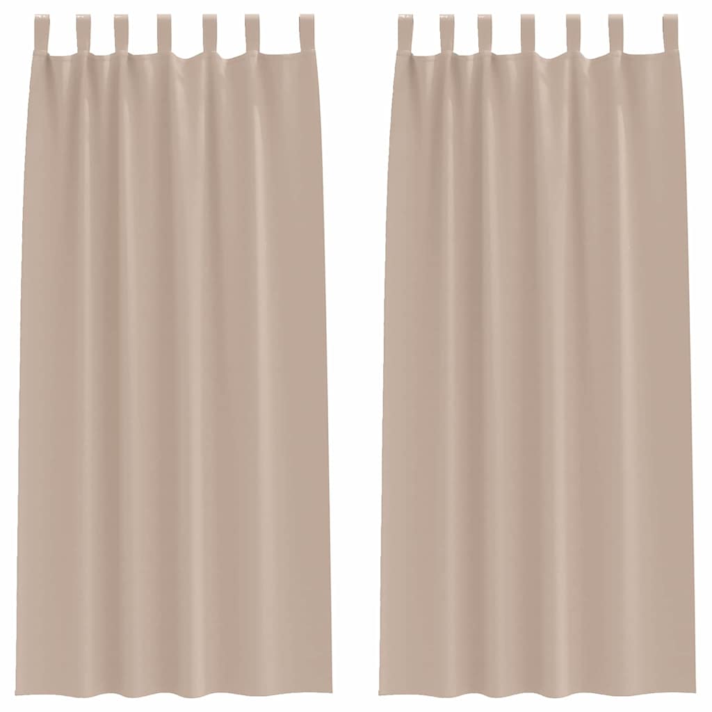 Verdunkelungs-Vorhänge mit Schlaufen 2 pcs Beige 260 x 140 cm
