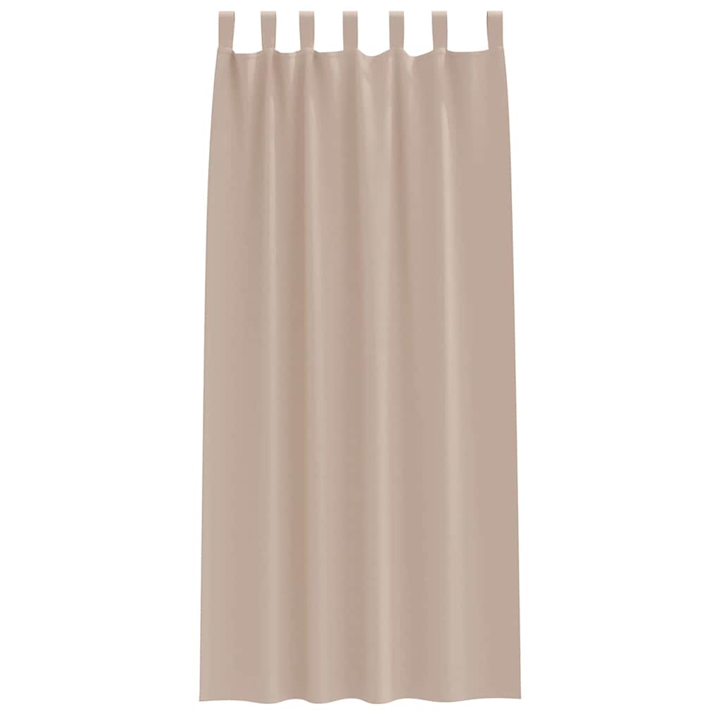 Verdunkelungs-Vorhänge mit Schlaufen 2 pcs Beige 260 x 140 cm