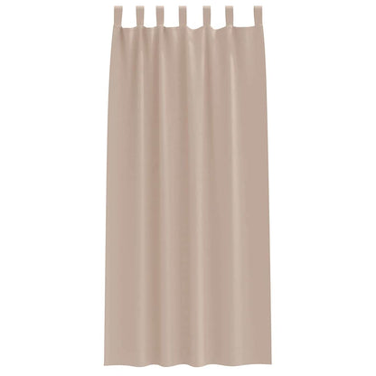 Verdunkelungs-Vorhänge mit Schlaufen 2 pcs Beige 260 x 140 cm