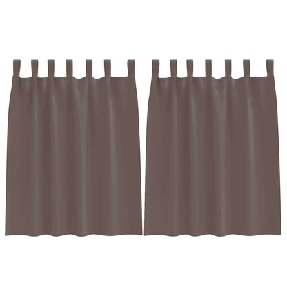 Verdunkelungs-Vorhänge mit Ringen 2 pcs Beige 140 x 140 cm