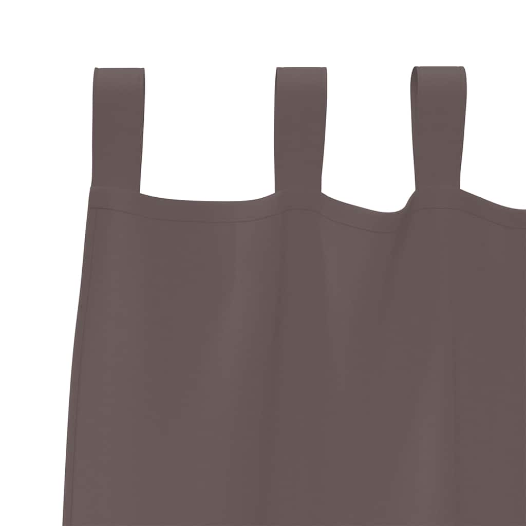 Verdunkelungs-Vorhänge mit Schlaufen 2 pcs Beige 260 x 140 cm