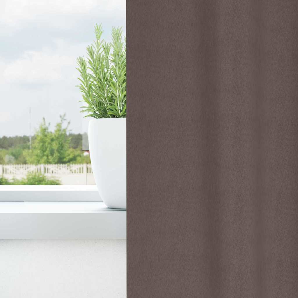 Verdunkelungs-Vorhänge mit Schlaufen 2 pcs Beige 260 x 140 cm