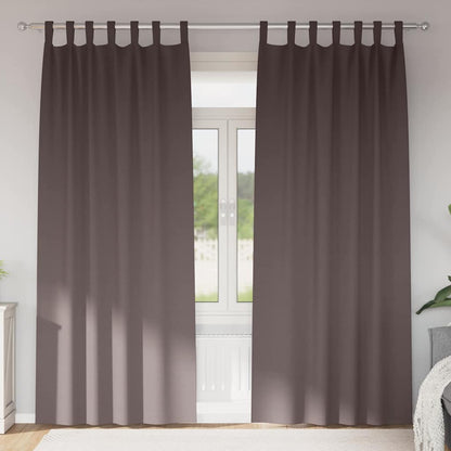 Verdunkelungs-Vorhänge mit Schlaufen 2 pcs Beige 260 x 140 cm