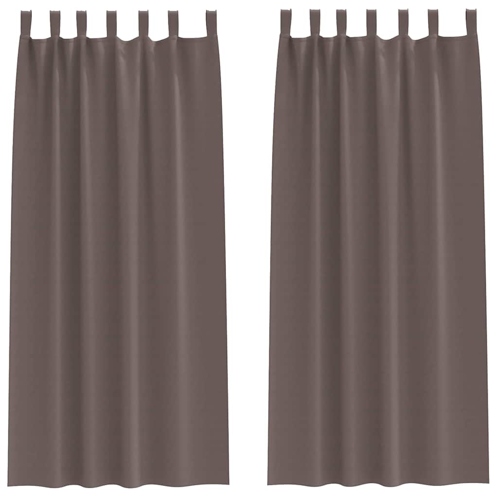 Verdunkelungs-Vorhänge mit Schlaufen 2 pcs Beige 260 x 140 cm