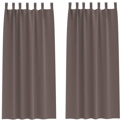 Verdunkelungs-Vorhänge mit Schlaufen 2 pcs Beige 260 x 140 cm