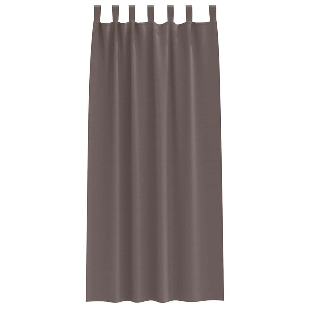 Verdunkelungs-Vorhänge mit Schlaufen 2 pcs Beige 260 x 140 cm